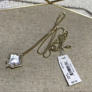 Kendra Scott Kacey Gold Necklace in Ivory MOP
